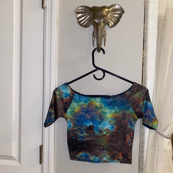 NWOT BLACKMILK CROP TOP GALAXY SIZE SMALL - Picture 3 of 8